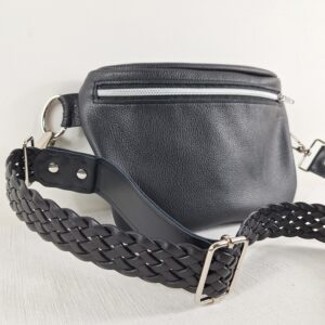 Alternative view of Sac ANAE noir tressé
